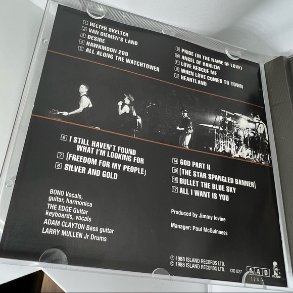 euc-u2 - Rattle And Hum-Original 1988 Gold Rim CD Island Made In U.K.CID U27 - Picture 6 of 6